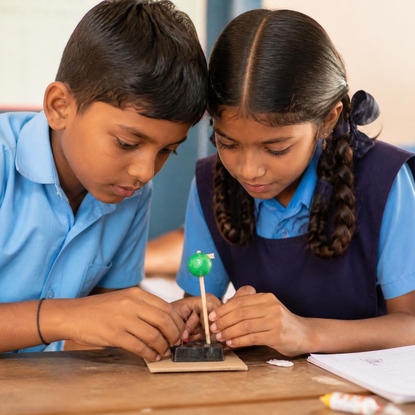 Students working together